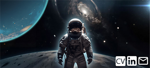 Premier portfolio web immersif en HTML, CSS et JavaScript sur le thème de l’espace