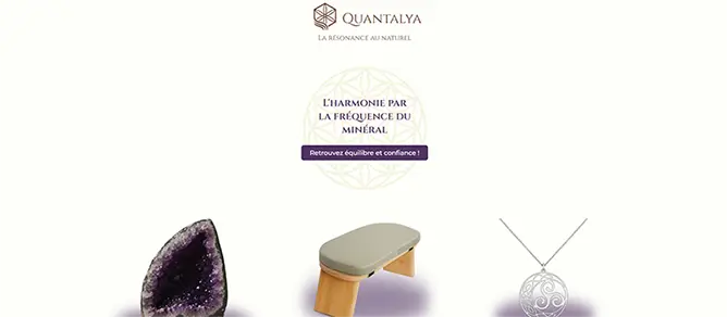 Boutique en ligne bien-&ecirc;tre Quantalya &ndash; cr&eacute;ation e-commerce WordPress minimaliste et zen
